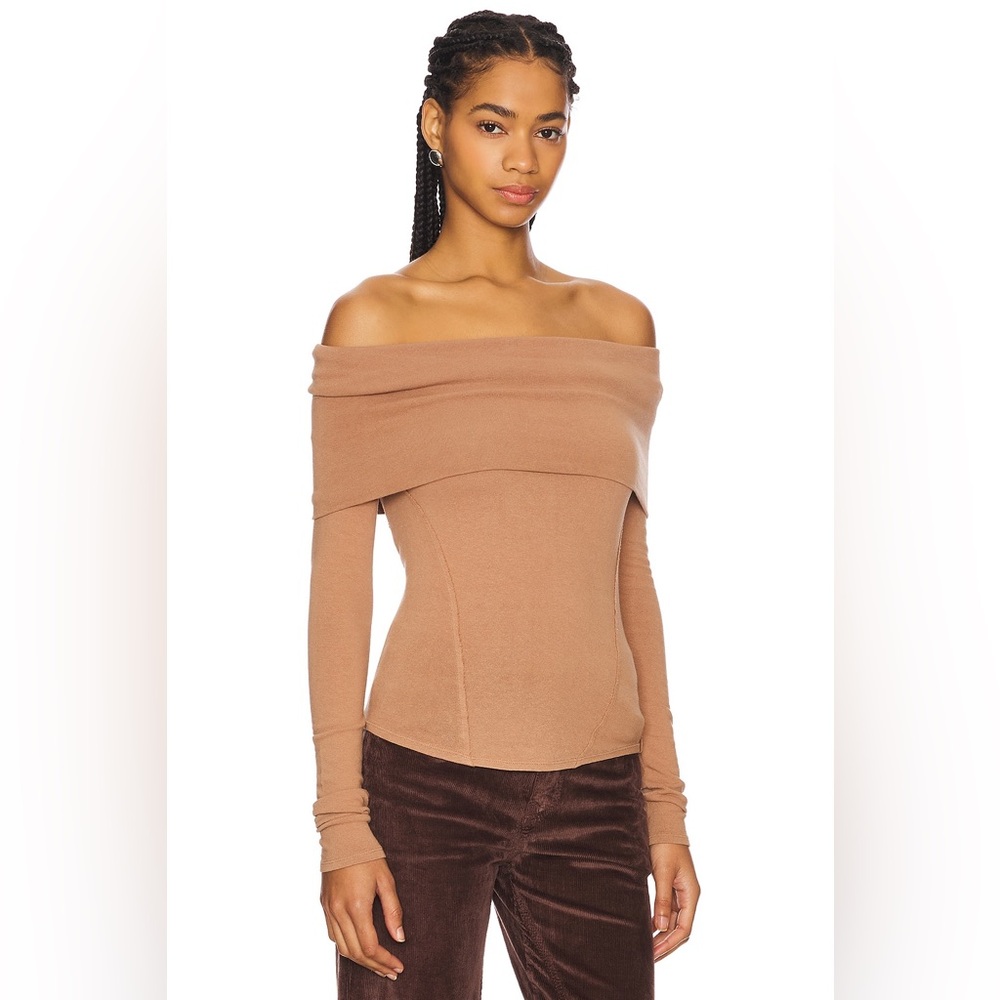 Free People Iris Layering Top in Cafe Latte